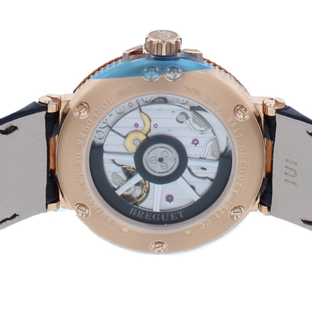 Breguet Marine Automatic Silver Dial Men's 18kt Rose Gold Watch 5517BR/12/9ZU