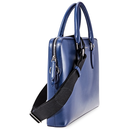 Burberry Men's Briefcase London Leather Dark Blue Slim Briefcase 4063115