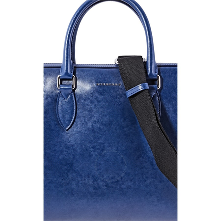 Burberry Men's Briefcase London Leather Dark Blue Slim Briefcase 4063115
