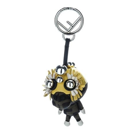 Fendi Ladies Italian Luxury Gifts & Accs Keyfobs Women's Charms Yellow Fd Monkey Ff Logo Charm 7AR674-A24D-F130M