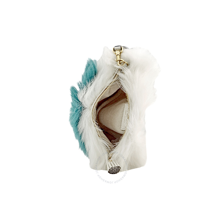 Anya Hindmarch Furry Eyes Shearling Pouch-White 974424-D03-F17