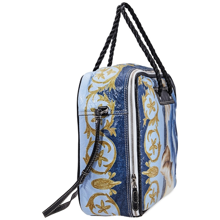 Balenciaga Blanket Square Medium Bag- Blue/Black 466542 DZ52N 4370