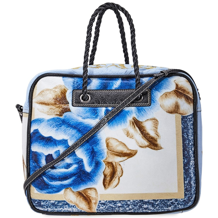 Balenciaga Blanket Square Medium Bag- Blue/Black 466542 DZ52N 4370