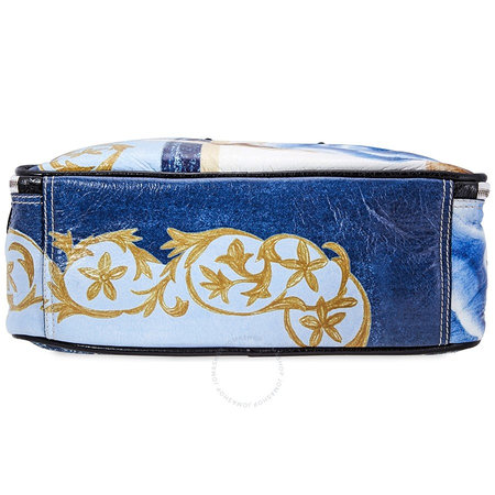 Balenciaga Blanket Square Medium Bag- Blue/Black 466542 DZ52N 4370