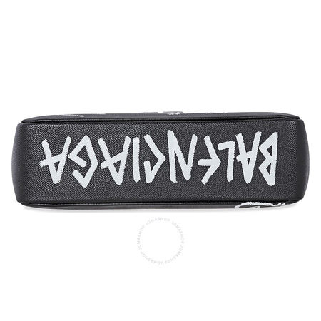 Balenciaga Graffiti Printed Crossbody Bag- Black/White 5169210OTAN-1090