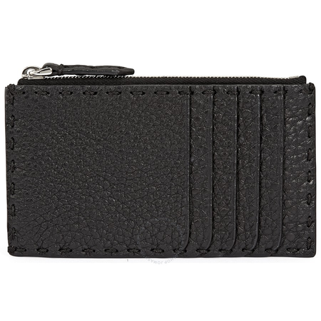 Fendi 5cc Zip Card Holder- Black 7M0227-O7N