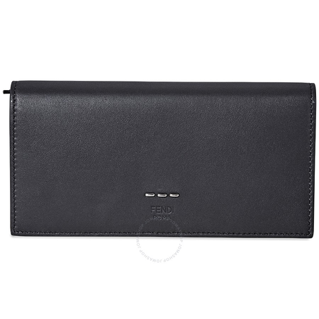 Fendi Logo Stamp Wallet- Black 7M0186-OEQ