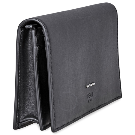 Fendi Logo Stamp Wallet- Black 7M0186-OEQ