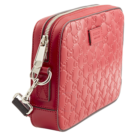 Gucci Red Leather Pouch 475429 CWCBN 8646