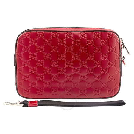Gucci Red Leather Pouch 475429 CWCBN 8646