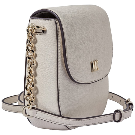 Michael Kors Mott Pebbled Leather Crossbody- LT Cream 32T8TF5C0L-289
