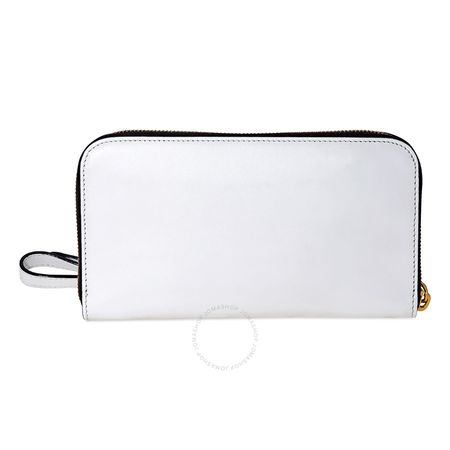 Moschino Zip Around Wallet- White 8107