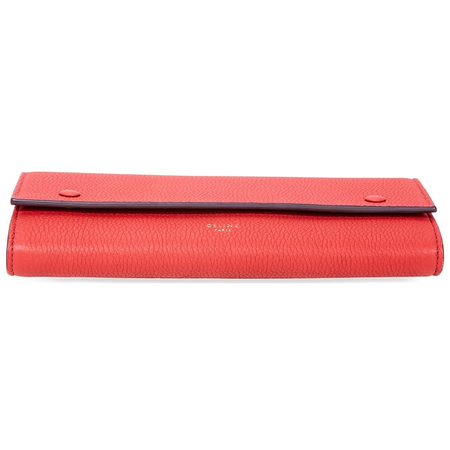 Celine Celine 2 Snap Red Continental Wallet 101673AQI.27ED