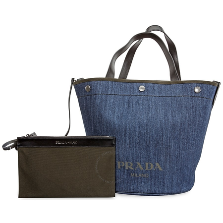 Prada Demin Bucket Bag 1BG243 OOO 2BBV EF0YFS
