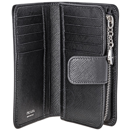 Prada Saffiano Leather Wallet- Black 1ML225 2CHR F0002