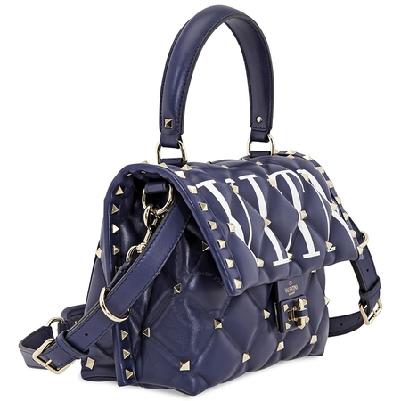 Valentino Candystud Medium VLTN Shoulder Bag- Blue RW2B0B55XQC/E CG4