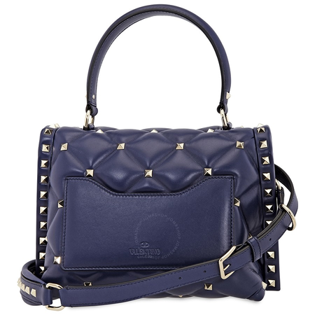 Valentino Candystud Medium VLTN Shoulder Bag- Blue RW2B0B55XQC/E CG4