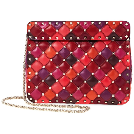 Valentino Medium Rockstud Spike. It Bag- Red Multicolored RW2B0122NMU-IL1