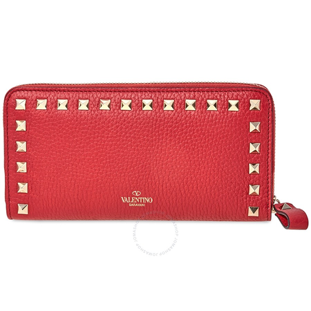 Valentino Rockstud Long Wallet-Red RW0P0645VSH 0RO