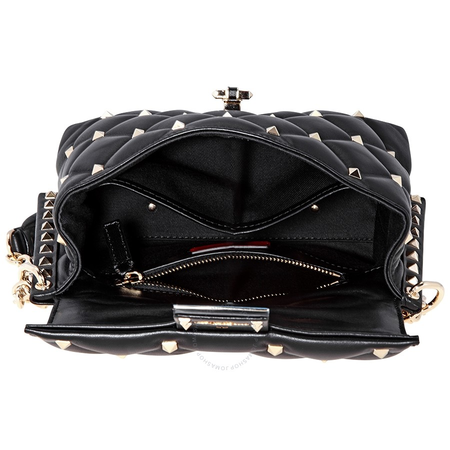 Valentino Rockstud Quilted Shoulder Bag- Black RW0B0C72NAP 0NO
