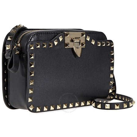 Valentino Small Rockstud Crossbody Bag- Black RW2B0148BOL-0NO