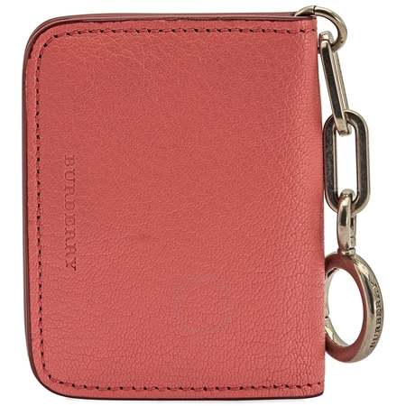 Burberry Link Detail Leather Id Card Case- Bright Coral Pink 4075018