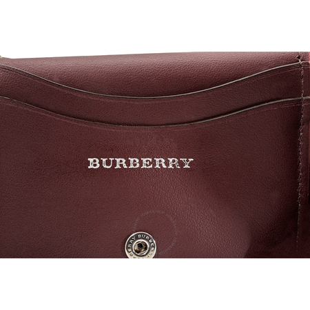 Burberry Link Detail Leather Id Card Case- Bright Coral Pink 4075018