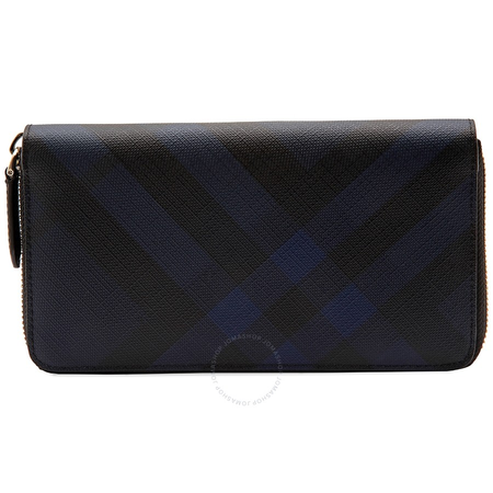 Burberry London Check Ziparound Wallet- Navy/ Black 3996189/4006222