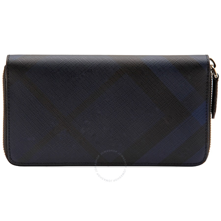 Burberry London Check Ziparound Wallet- Navy/ Black 3996189/4006222