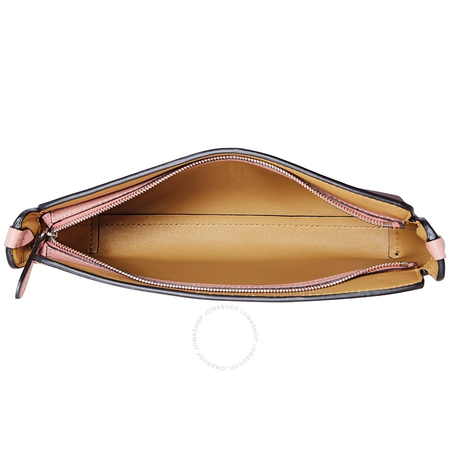 Burberry Medium Tri-tone Leather Clutch- Burgundy/Rosel 4076689