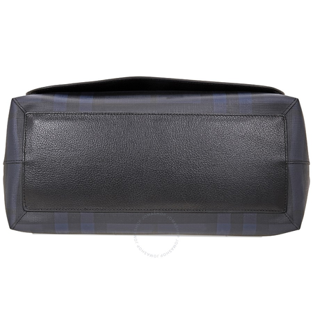 Burberry Men's Large London Check Messenger Bag- Navy/Black 4064858