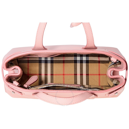Burberry The Small Banner in Leather and Vintage Check- Dusty Rose 4075938
