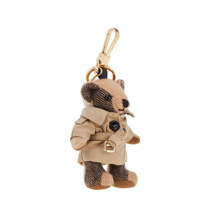 Burberry Thomas Bear Check Cashmere Charm with Trench Coat 4027547