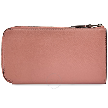 Burberry Two-tone Leather Ziparound Wallet- Dusty Pink 4076660