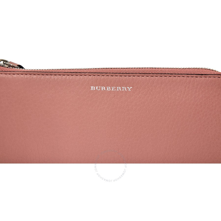 Burberry Two-tone Leather Ziparound Wallet- Dusty Pink 4076660