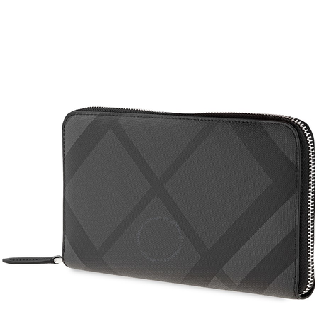 Burberry Zip Around Wallet London Check Charcoal 4056419