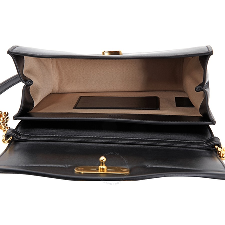 Chloe C Clutch in Shiny & Suede Calfskin- Black CHC19SS192A37001