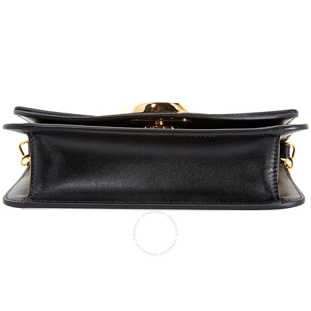 Chloe C Clutch in Shiny & Suede Calfskin- Black CHC19SS192A37001