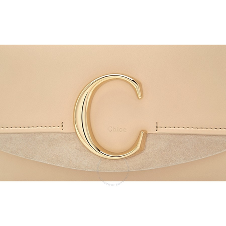 Chloe C Clutch with Chain- Blondie Beige C19SS192A37290