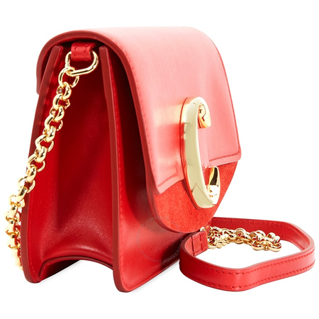 Chloe C Clutch with Chain- Plaid Red CHC19SS192A37640