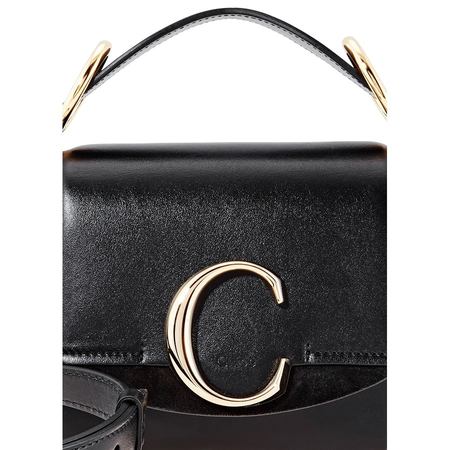 Chloe Mini C Shoulder Bag- Black CHC19US193A37001