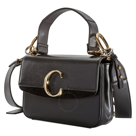Chloe Small C Double Carry Bag- Black CHC19SS191A37001