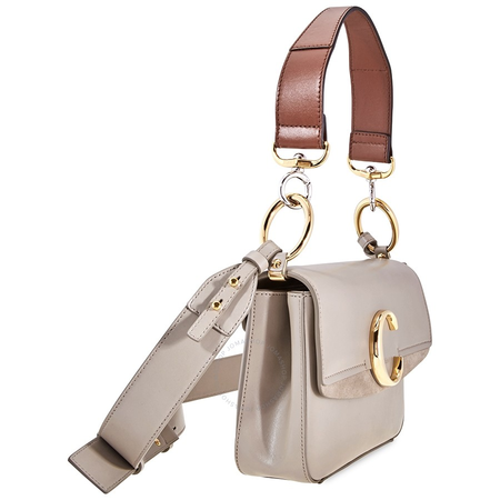 Chloe Small C Double Carry Bag- Motty Grey CHC19SS191A3723W