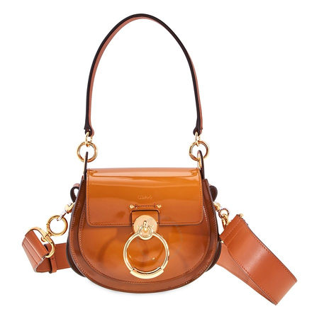 Chloe Small Tess Bag In Spazzolato Sfumato- Caramel CHC19SS153A09247