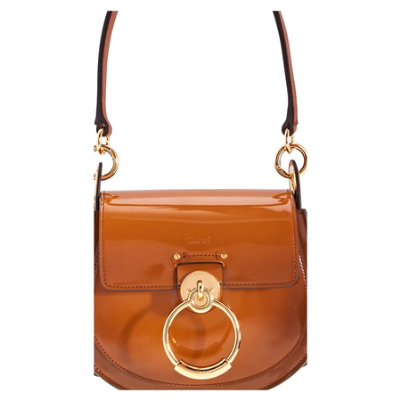 Chloe Small Tess Bag In Spazzolato Sfumato- Caramel CHC19SS153A09247