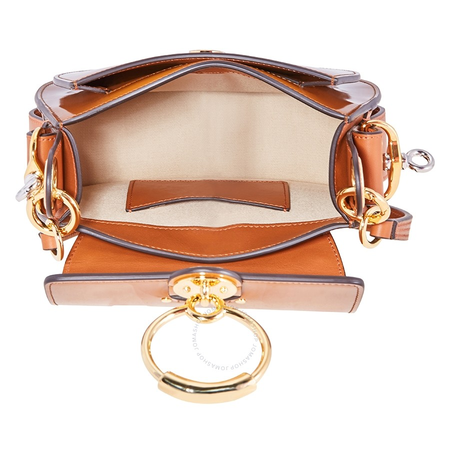 Chloe Small Tess Bag In Spazzolato Sfumato- Caramel CHC19SS153A09247