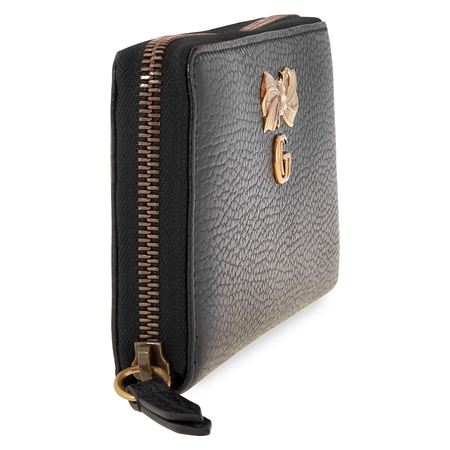 Gucci Womens Zip Around Wallet with Bow- Black 524291 CAOXT 1163