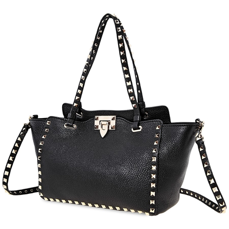 Valentino Rockstud Tote Bag- Black QW0B0037VSF-0NO