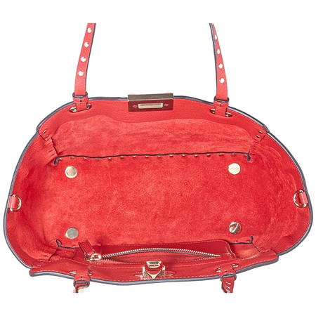 Valentino Small Grain Calfskin Leather Rockstud Bag- Red RW2B0037VSF 0RO