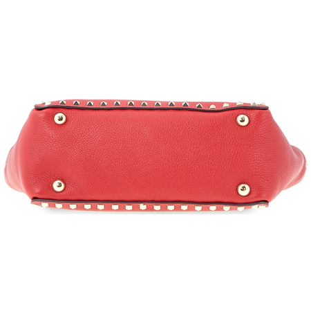 Valentino Small Grain Calfskin Leather Rockstud Bag- Red RW2B0037VSF 0RO